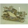 Image 1 : Silver plate "Car" shaped condiment set