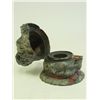 Image 3 : Patinated bronze inkwell "Dog with Collar"