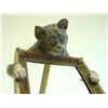 Image 2 : Patinated bronze frame with "Cat"