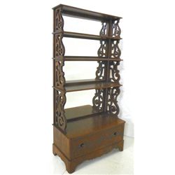 Victorian mahogany etagere with mirrored back
