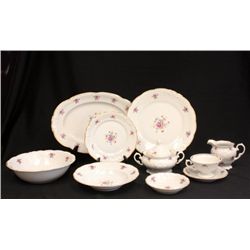 Polish porcelain floral dinner service