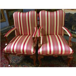 Pair Georgian style armchairs