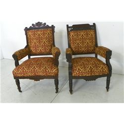 2 Victorian arm chairs