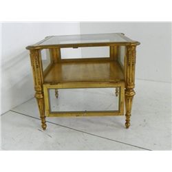 Gilt vitrine table
