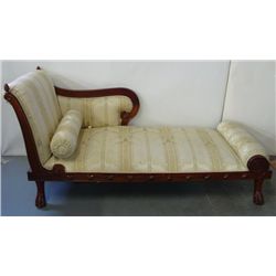 Empire style recamier with ivory upholstery