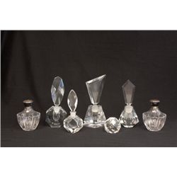 7 crystal perfume bottles