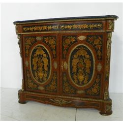 French style marble top cabinet with ormolu