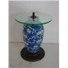 Image 1 : Chinese blue & white porcelain vase based table