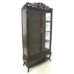 Chinese 2 door glass cabinet