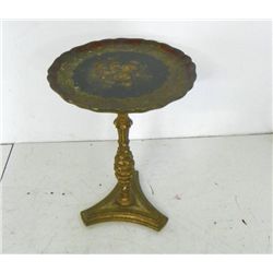 Florentine round stand with floral painted top