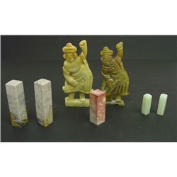 Group lot of 7 pieces of stone