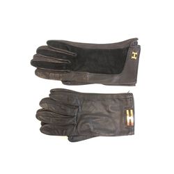 2 pairs Hermes leather gloves