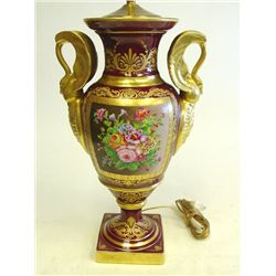 French porcelain lamp