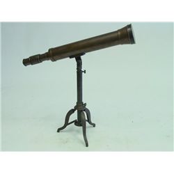 Brass telescope on stand