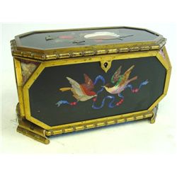 Mosaic bronze mounted box