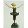 Image 2 : Bronze "Ballerina" on marble base signed Priels
