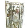 Image 2 : Three panel paint decorated mirrored screen