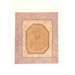 19th c. Persian miniature signed