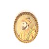 Image 1 : Indian miniature on ivory set in gilt silver