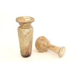 2 Roman glass bottles