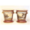 Image 1 : Pair French porcelain cachepots with underplates