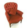 Image 1 : Red Victorian American walnut arm chair