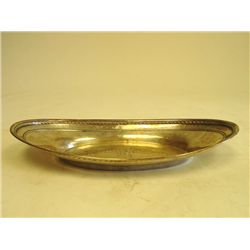 Silver bread tray monogram "K"