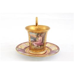Royal Vienna scenic cup & saucer