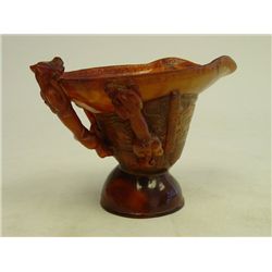Horn libation cup with "Animal" motif