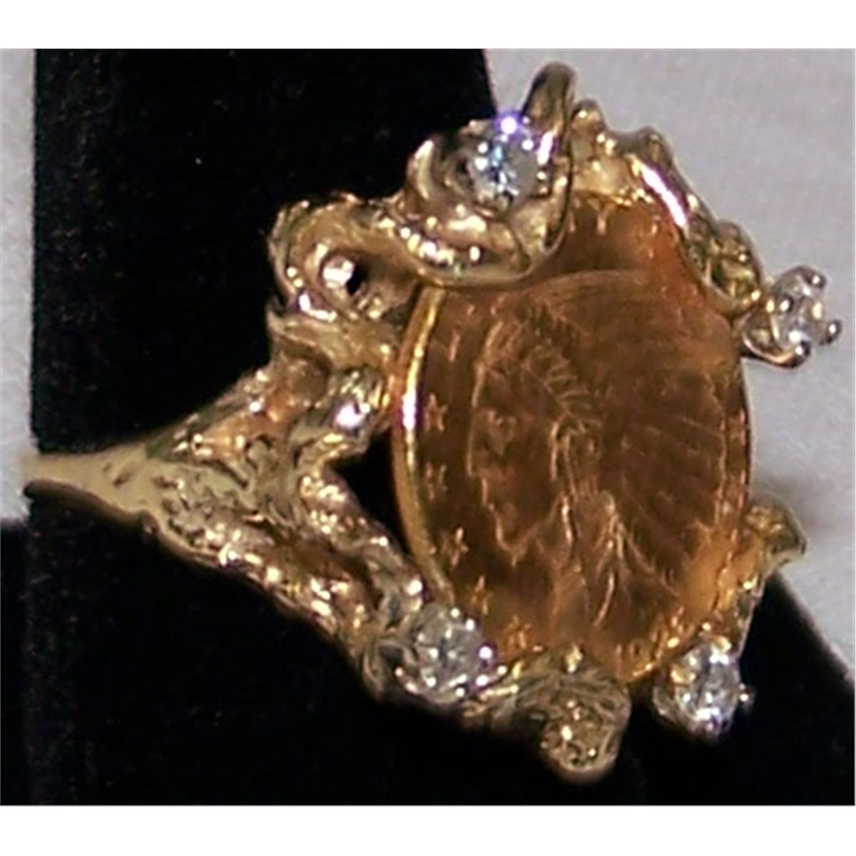 1926 2.50 Indian Head Gold Coin Ring.
