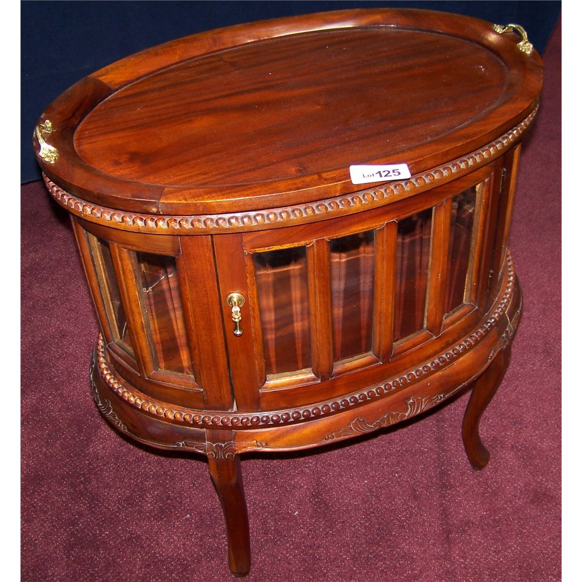 Oval Serving Display w/ Removable Top Tray.