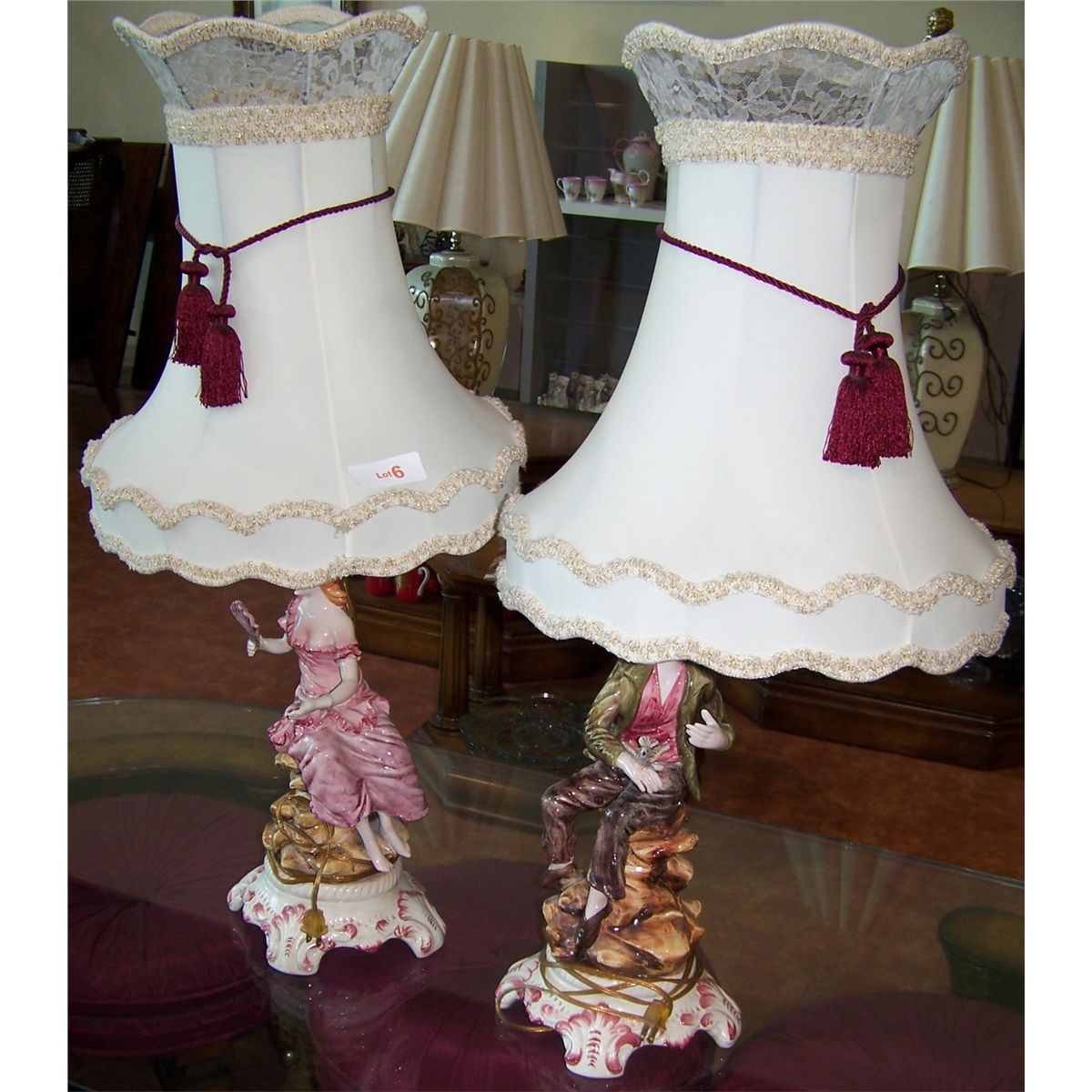 Pair of Vintage Capodimonte Lamps