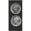 Image 1 : George VI 1946 dollar pair including: MS60 & MS62, KM-37.