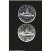 Image 2 : George VI 1946 dollar pair including: MS60 & MS62, KM-37.