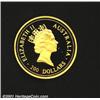 Image 1 : Gold Nugget 200 dollars (2 oz) 1997, Crowned bust of Elizabeth right/Two kangaroos, number 138 out o