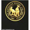 Image 2 : Gold Nugget 200 dollars (2 oz) 1997, Crowned bust of Elizabeth right/Two kangaroos, number 138 out o