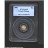 Image 1 : Victoria 5 cents 1888, Head left/Crowned date and value in wreath, KM-2, AU55 PCGS.