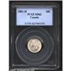 Image 1 : Victoria 10 cents 1881-H, Laureate bust left/Crowned date and value in wreath, KM-3, MS62 PCGS.