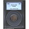 Image 1 : Victoria 10 cents 1884, Laureate bust left/Crowned date and value in wreath, KM-3, AU50 PCGS.