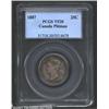 Image 1 : Victoria 25 cents 1887, Crowned head left/Crowned date and value in wreath, KM-5, VF20 PCGS.