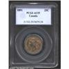 Image 1 : Victoria 25 cents 1891, Crowned head left/Crowned date and value in wreath, KM-5, AU55 PCGS.