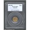 Image 1 : Republic of Nueva Granada gold peso 1842-RS, Bust left/Arms, F-77, KM-93, MS63 PCGS.
