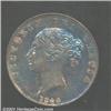Image 1 : Victoria Young Head halfcrown 1840, Bust left with date below/Crowned arms in wreath, ESC-673, KM-74