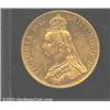 Image 1 : Victoria gold 5 pounds 1887, Crowned bust left/St.