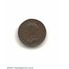 Image 1 : Charles II copper pattern farthing 1665, Bust left with long hair and date below/Britannia seated le