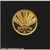 Image 2 : Twenty centesimos 1954 struck in gold Head right/Value and wheat, KM-Pn51 (type of KM-36), proof wit