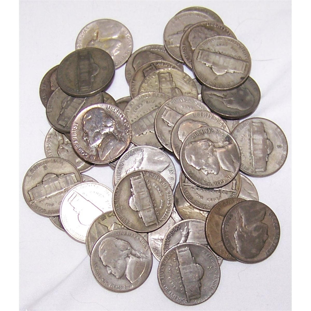 2.4 Oz. Pure Silver. 41 U.S. Silver War Nickels.