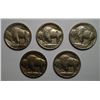 Image 2 : 5 solid horn VF25 1927S Buffalo nickels. VF GS bid = $27 each