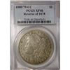 Image 1 : 1880/79 rev 78  CC  Morgan $  PCGS40