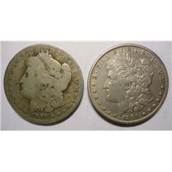 2  1891CC Morgan $ G/VG and an XF